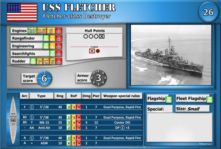 Fletcher-class Destroyer